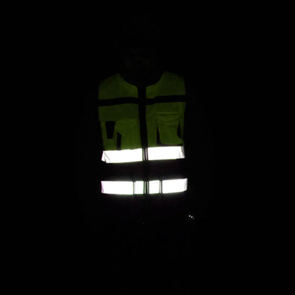 

Safety Vest Reflective Driving Jacket Night Security Waistcoat with Pockets TU-shop