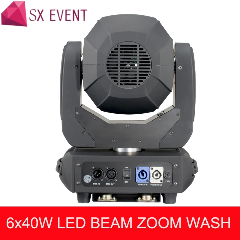 6x40 W Bee Eyes Moving Head Light RGBW 4in1 LED Wash Zoom Moving Head DMX Channel Stage Light para DJ Disco Nightclub 2PCS/lot