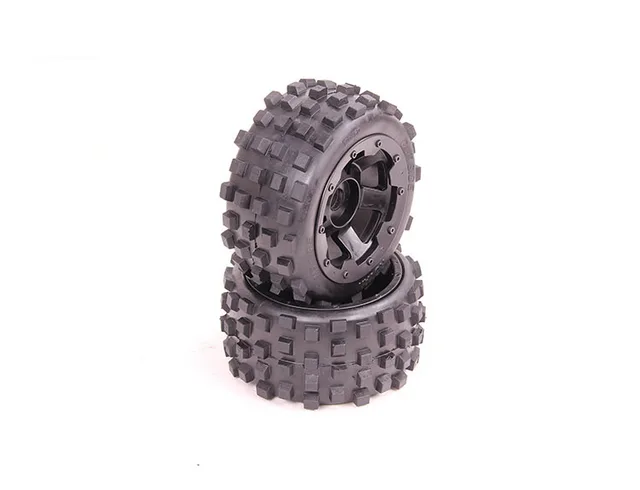 Special Price 1/5 Scale RC KM RV HPI Baja 5B Buggy Knobby Rear Wheels &Tires (2) free shipping