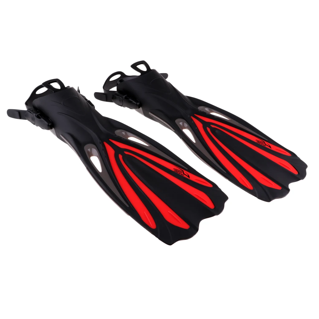 2019 MagiDeal Snorkeling Fins Scuba Diving Fins Adjustable Adult Swim Speed Fins Adjustable Fins Diving Fins Flippers
