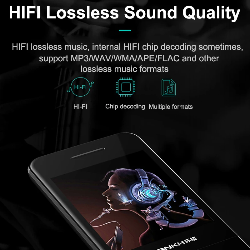 Mp3 плеер HBNKH с Bluetooth радио FM Портативный Hi Fi mp3 видеоплеер диктофон экран 2 4 дюйма
