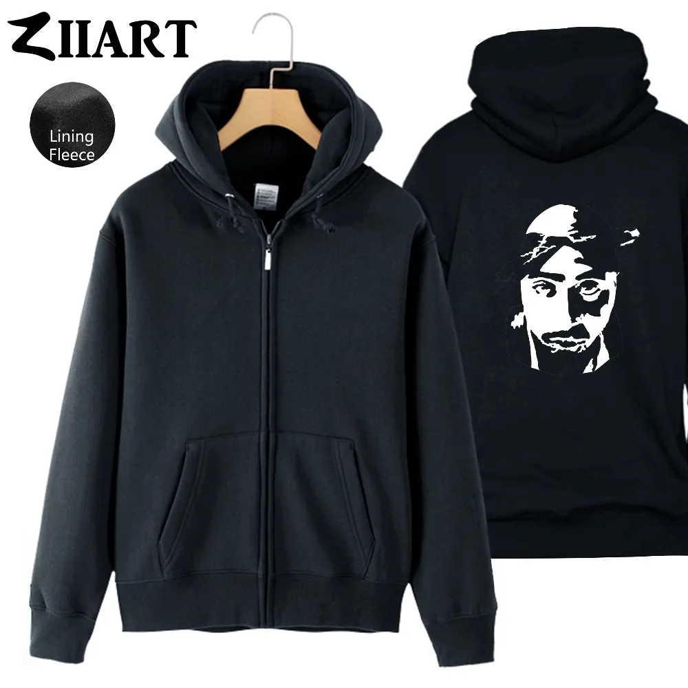 Парная одежда Tupac Shakur stencil 2Pac Makaveli для мужчин и мальчиков на молнии Осень-зима