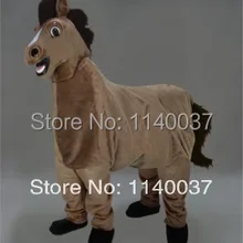 Талисман 2 человек коричневый костюм коня-маскота Модный на заказ костюм аниме маскарадные костюмы маскот тема нарядное платье карнавальный костюм