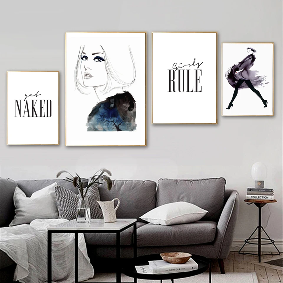 Watercolor-Girl-Naked-Quotes-Wall-Art-Canvas-Painting-Nordic-Posters-And-Prints-Black-White-Wall-Pictures (1)