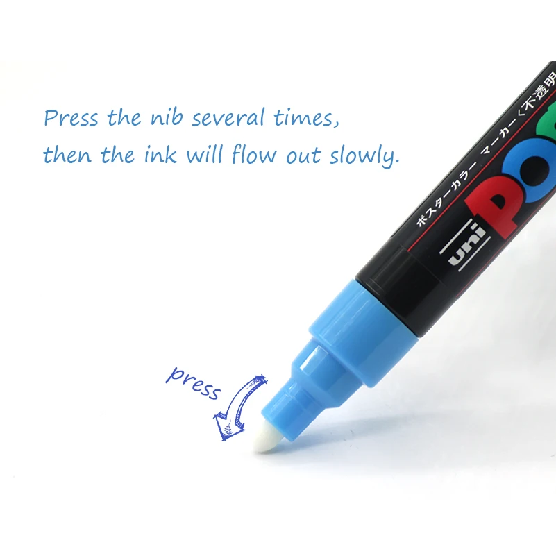 Uni Posca PC-3M 0,9-1,3 мм Краска Маркер ручка граффити на водной основе цветные маркеры перманентные маркер-краски канцелярские принадлежности