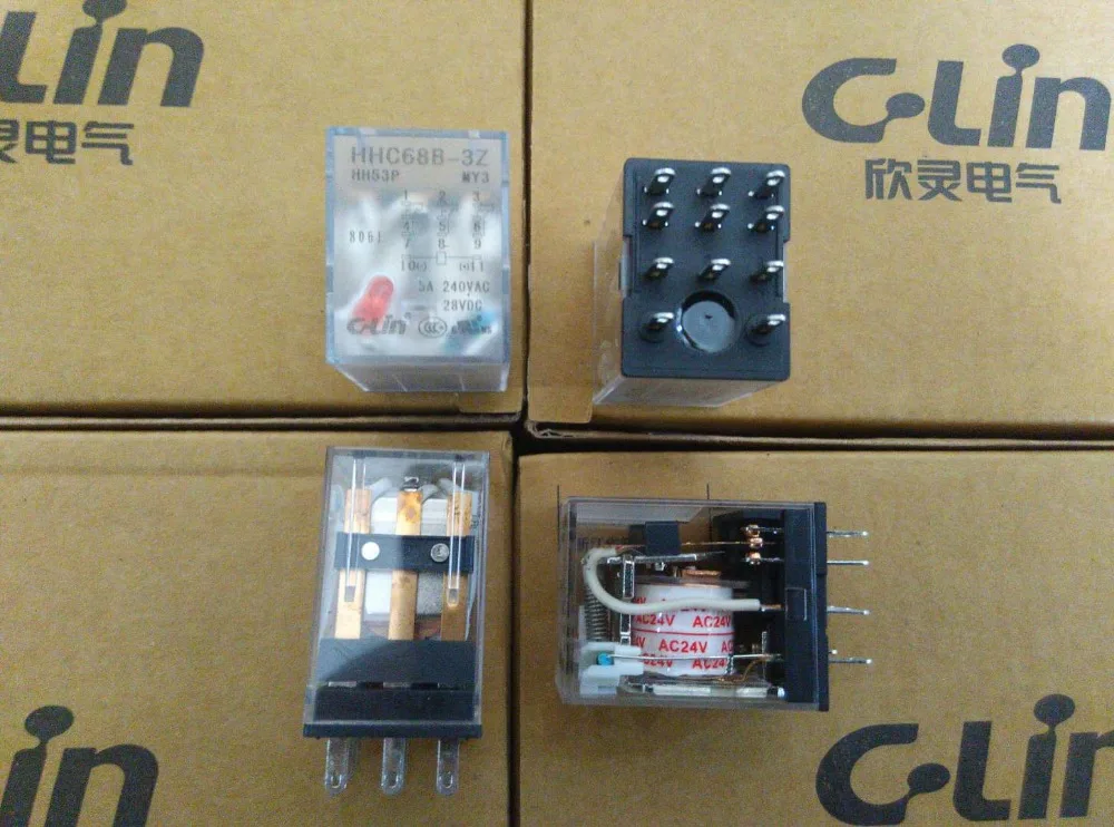 Brand new original authentic C-Lin HHC68B-3Z HH53P MY3N JZX-22F(D)/3Z Relay AC24V | Строительство и ремонт