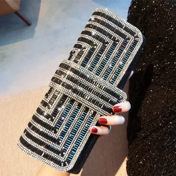 

2019 good hot seller Woman Evening bag Women Diamond Rhinestone Clutch Crystal Day Clutch Wallet Wedding Purse Party Banquet
