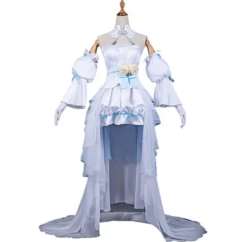

Vsinger Vocaloid Luo Tianyi Cosplay Clothes Halloween weeding Party Uniform Dress White Lovely Dress For Women A