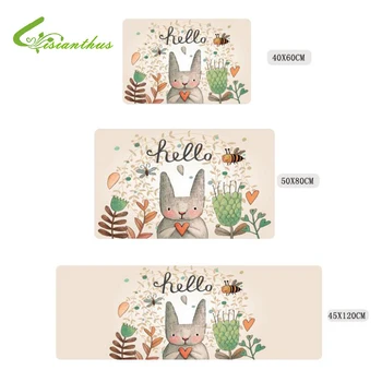 

Lovely Rabbit Cartoon Doormat Bathroom Carpet Living Room Bedroom Rug Cat Floor Table Mats Non-Slip Kitchen Carpet Floor Mat