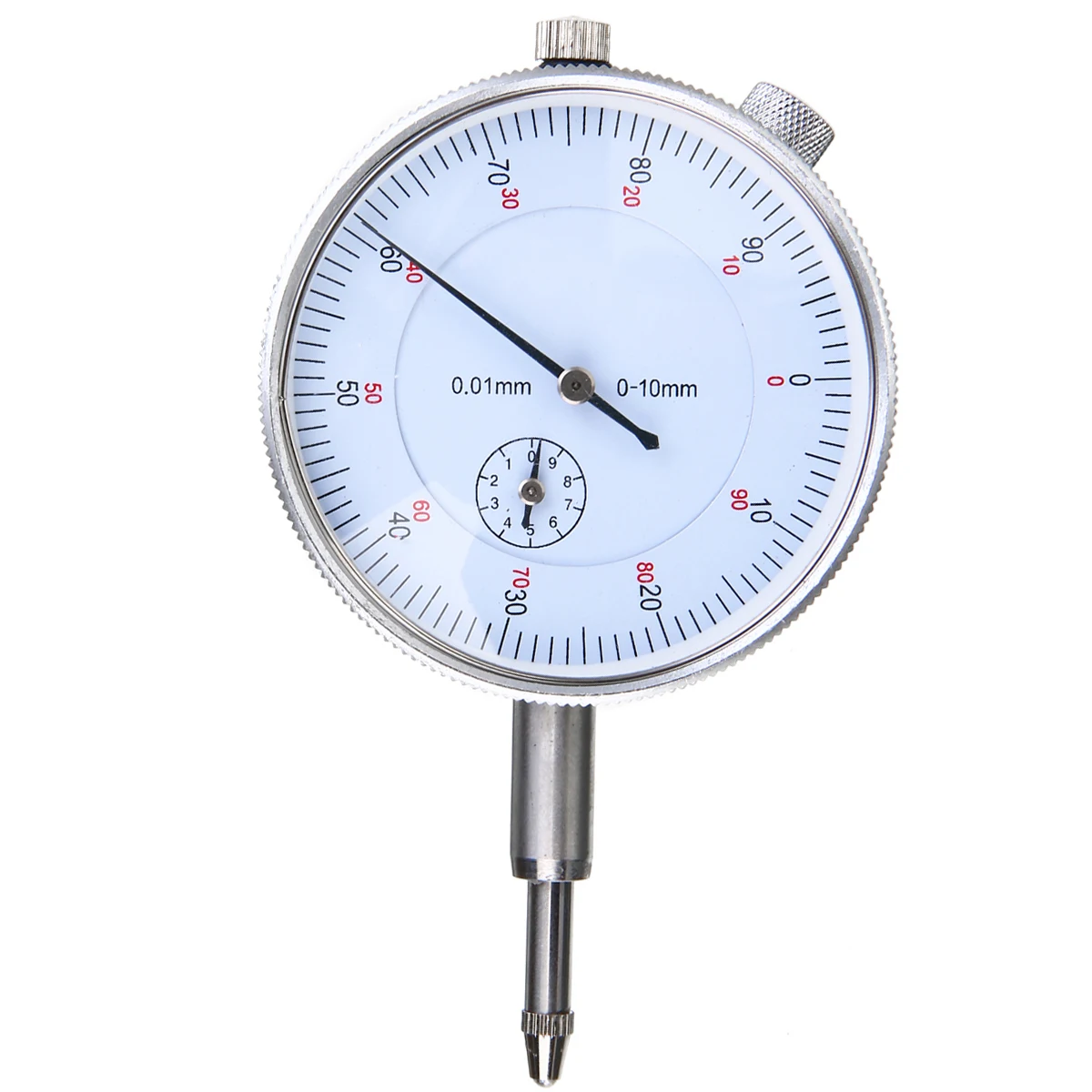 1pc 0.01mm Accuracy Indicator Gauge 55mm Diameter Dial Indicator Measurement Instrument Tool 0-10mm Measure Range