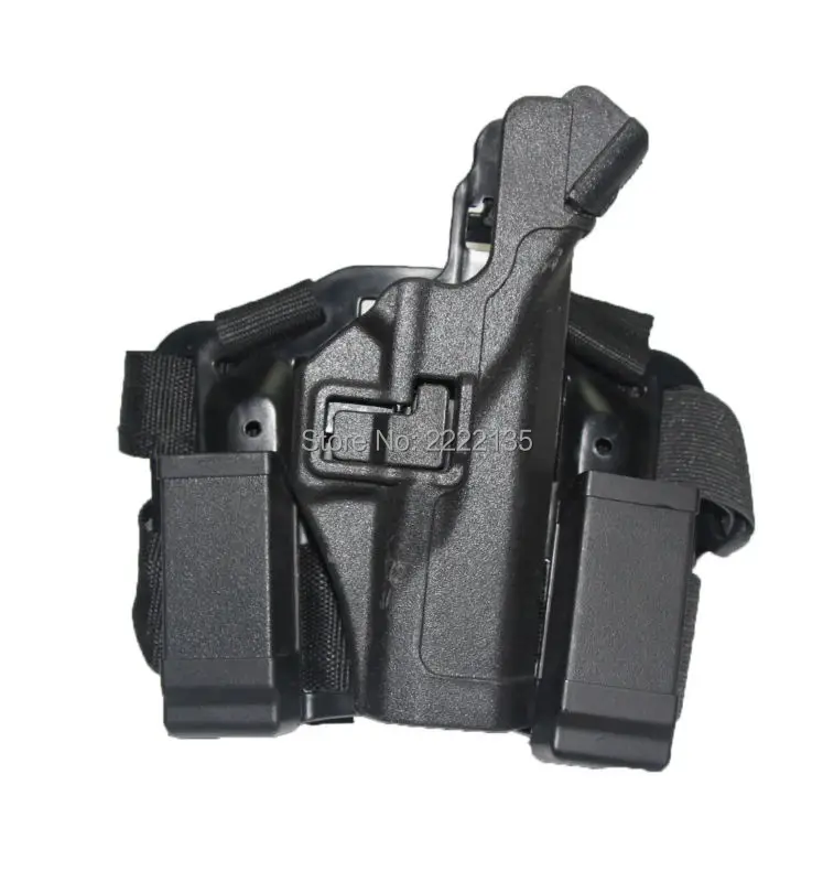 

Outdoor LV3 Tactical Thigh Gun Holster Combat Pistol hunting Military RH Drop leg Holster set for GL 17 19 22 23 31 32 Black