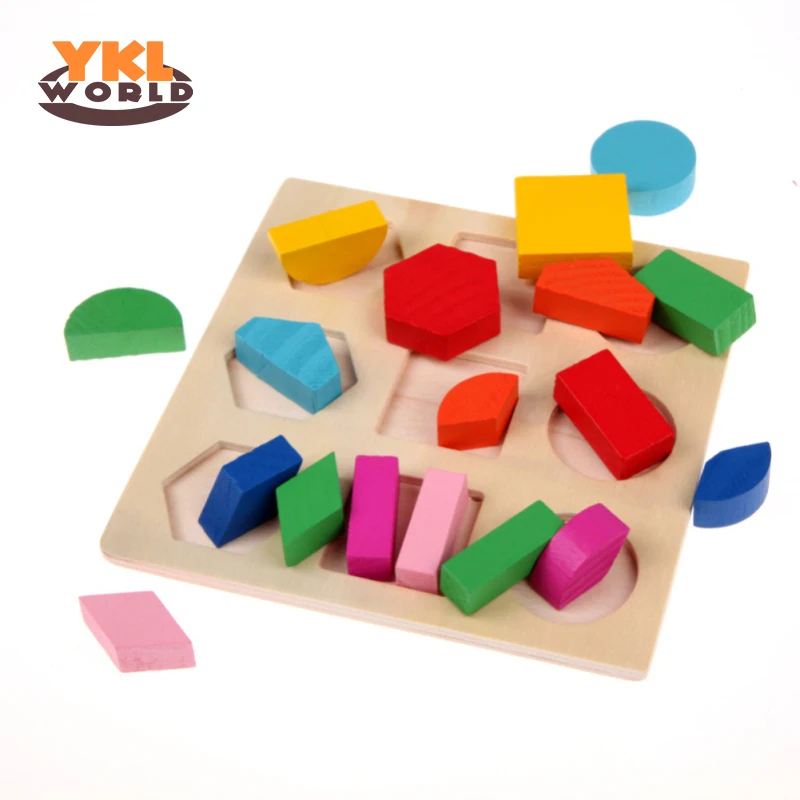 Деревянная игрушка геометрический Форма познание Классификация головоломка деревянная доска соответствия панели головоломка деревянная