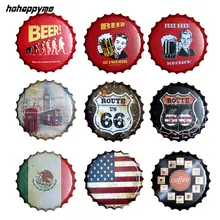 Металлическая жестяная крышка для бутылки 35 см, декоративные тарелки для пива, кафе, бара, Ретро Декор, настенная доска, винтажный домашний декор, Прямая поставка