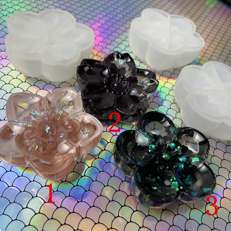 3D зеркальный цветок вишни силиконовая форма сделай сам Хрустальная КАПЛЕВИДНАЯ