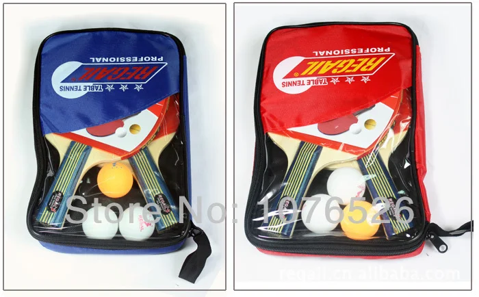 مضرب تنس الطاولة مجموعة 2 + 3 الكرة + 1 مضرب الحقيبة مقبض طويل هز اليد بينغبونغ كرات الملحقات الرياضية للتنس