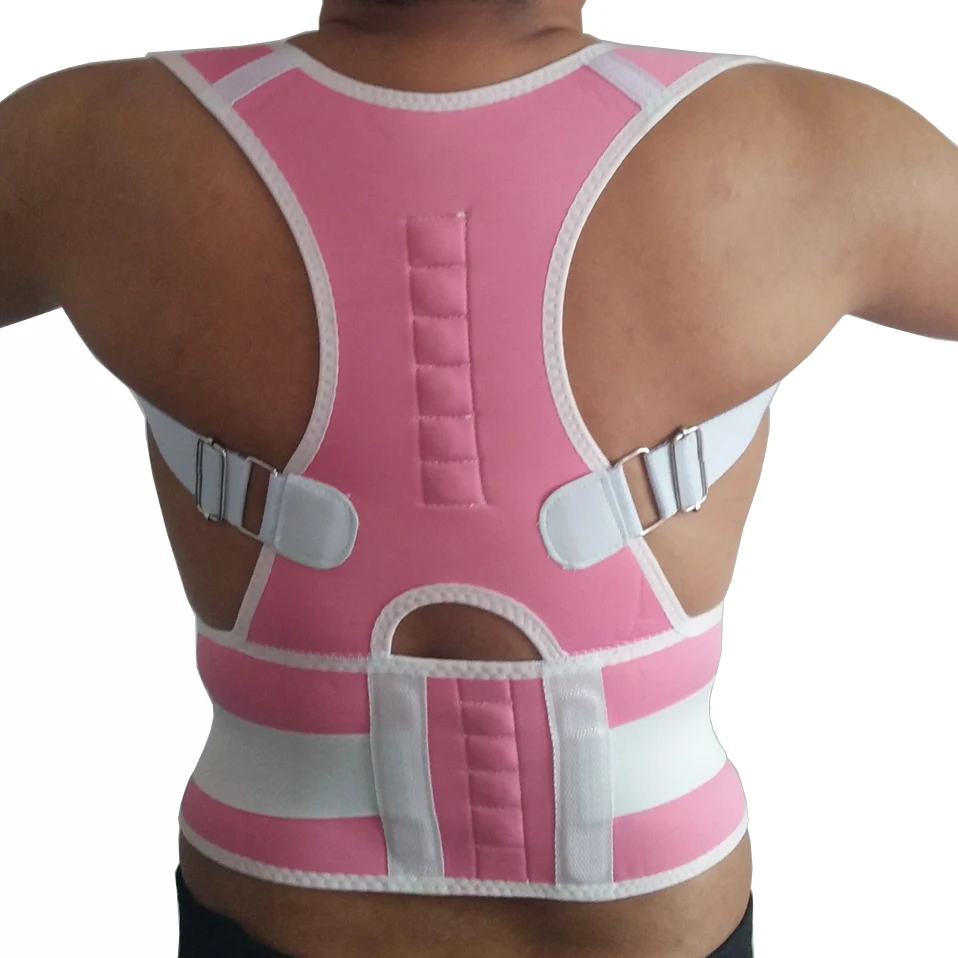 Неопрен Для женщин Для мужчин ортопедические поясничной Поддержка плечевого ремня для крепления на плече пояс корсет для коррекции осанки