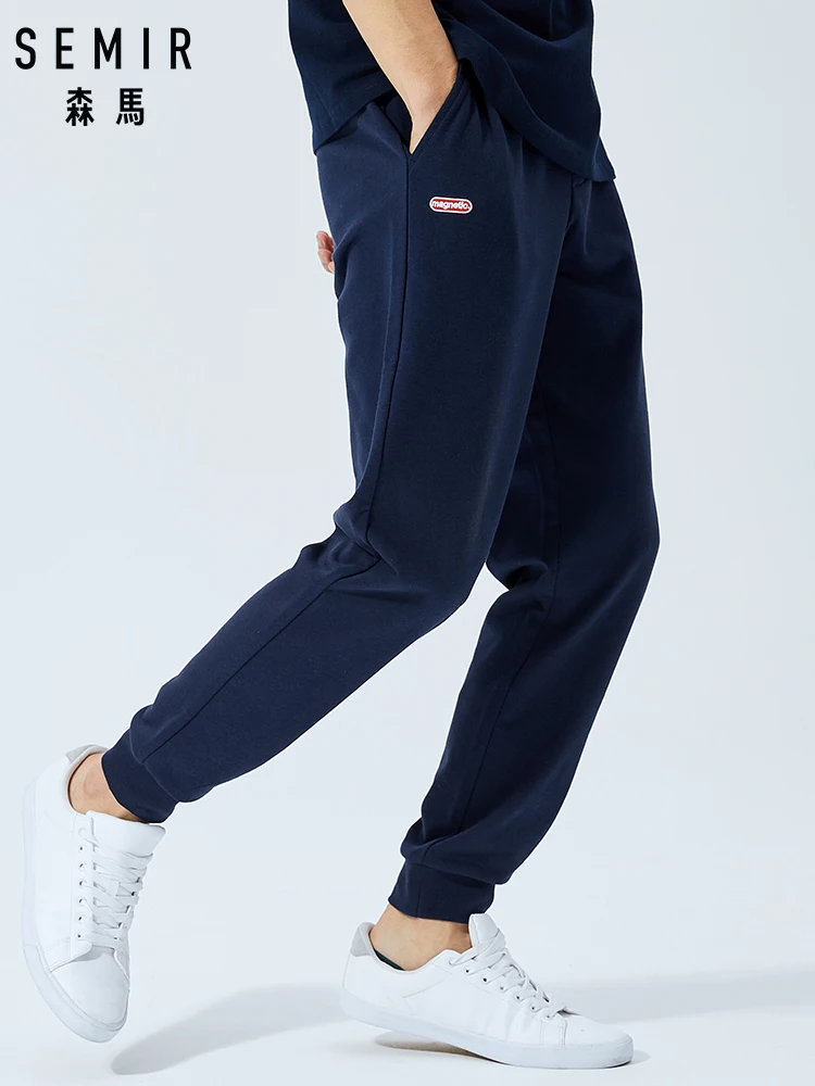 Cena SEMIR Casual spodnie 2019 spodnie na lato mężczyźni nowe litery hafty sportowe zbliżenie spodnie spodnie z dzianiny