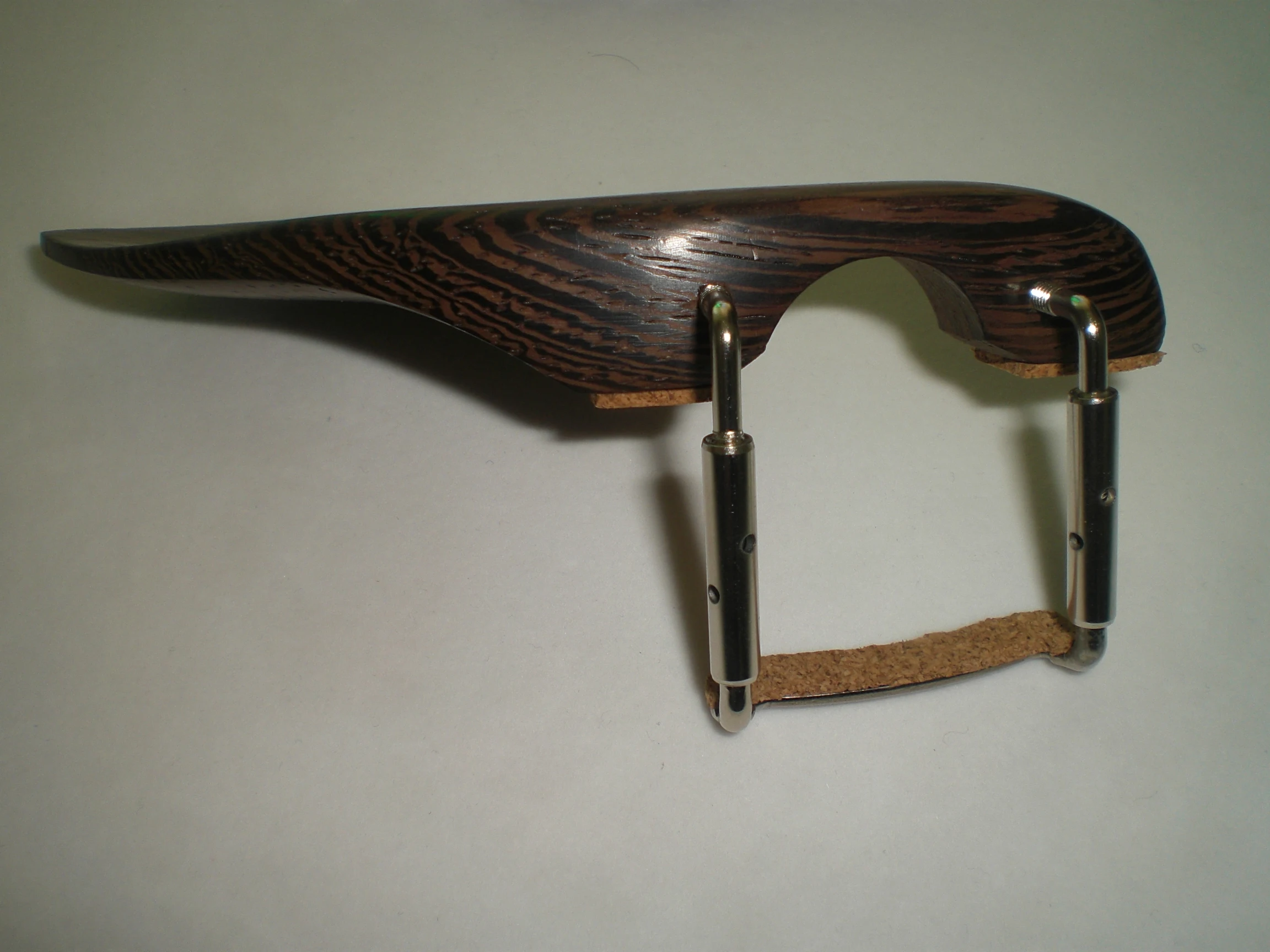 

1 PC Wenge Wood Violin Chin Rest 4/4 with 1 Pc Silver Clamp with Soft Wood Attached