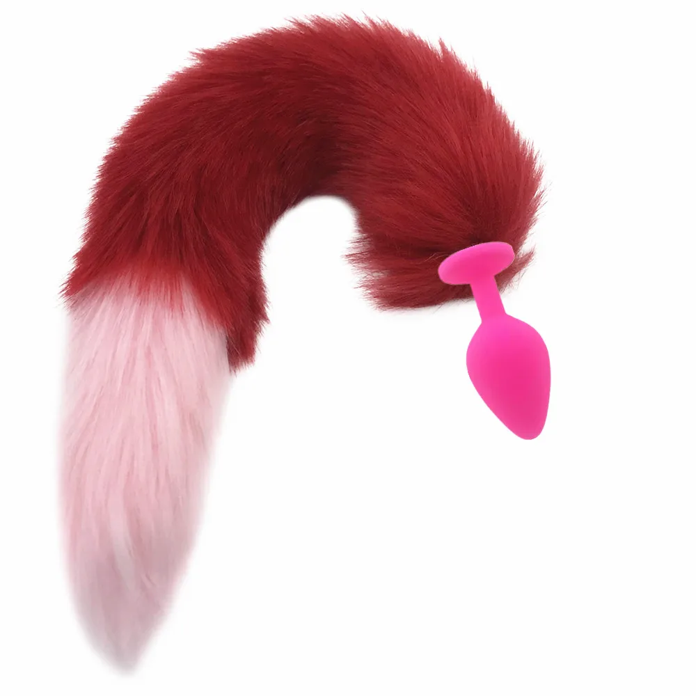 Анальная пробка лисий хвост металлическая Fire Fox tails секс игрушка Секс игра