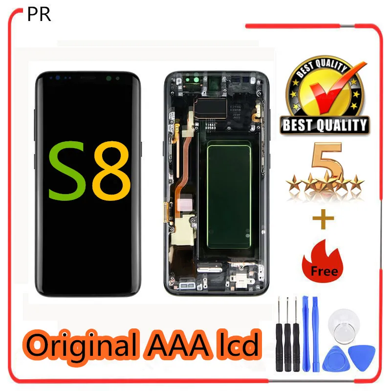 

Original OEM For 5.8" Samsung S8 s8 Plus Lcd Display Touch Screen Digitizer Assembly For Samsung G950F G950U G950W8 G955F G955W