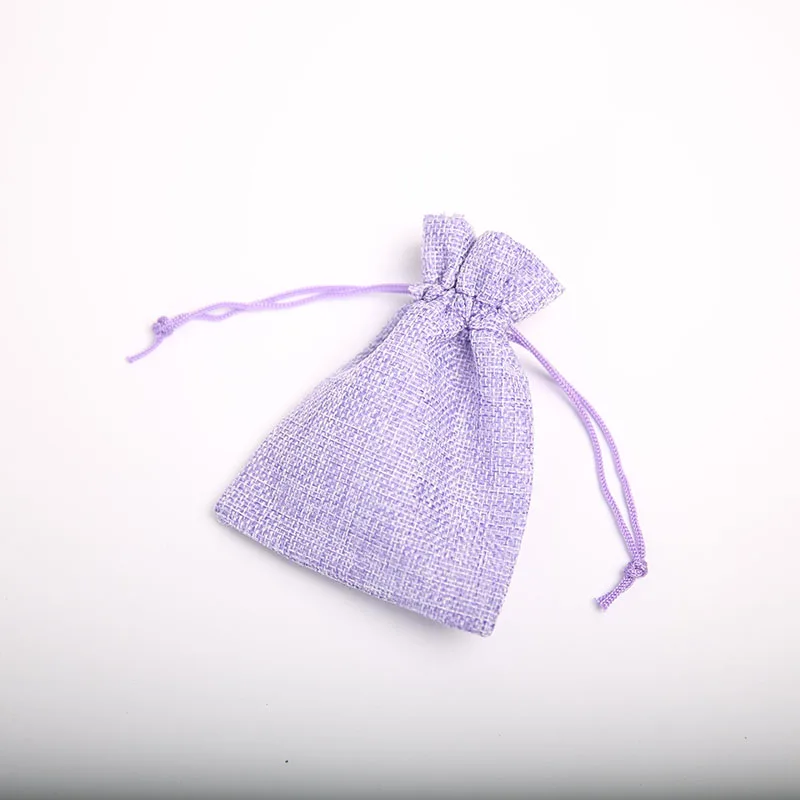 50pcs/lot Vintage Natural Burlap Jute Candy Drawstring Bags for Wedding Party Birthday Gift Bag Party Storages Pouch 9*12cm