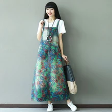 Большие размеры свободные ковбойские комбинезоны джинсы Женские винтажные джинсы с цветочным принтом Комбинезон Женский Повседневный широкие комбинезоны CK986