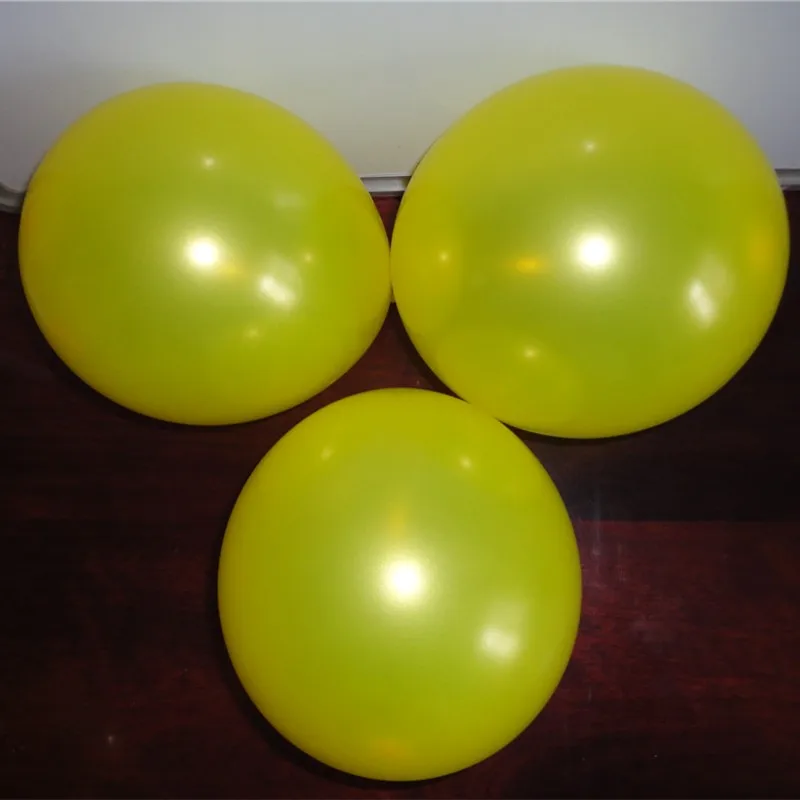 

50pcs/lot10 inch 1.5g pearl yellow latex balloons inflatable wedding balloon birthday party decorations adult helium ballon