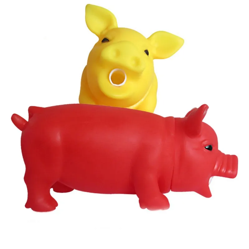 

Cute Rubber Cleaning Teeth Dog Cat Chewing Toy Pig Squeak Pet Dog Puppy Playing Pig Toy Squeaker Squeaky With Sound