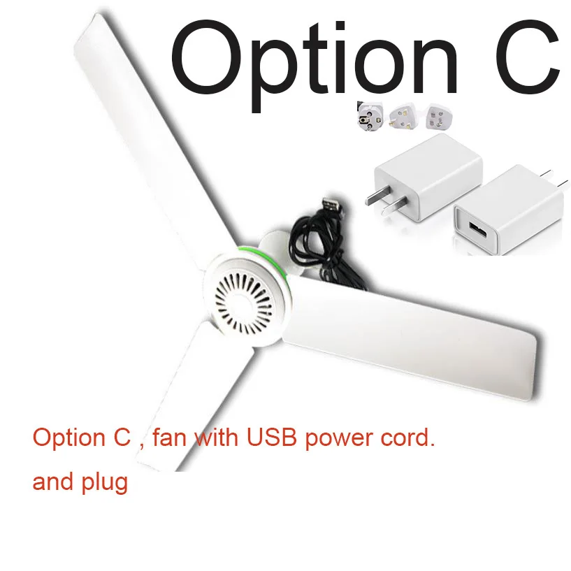 5 В/220 В 6 Вт Мощность 3 Лопасти мини потолочный вентилятор мини вентилятор москитная сетка вентилятор USB потолочный вентилятор с переключателем может использоваться в автомобиле вентилятор - Цвет: option C