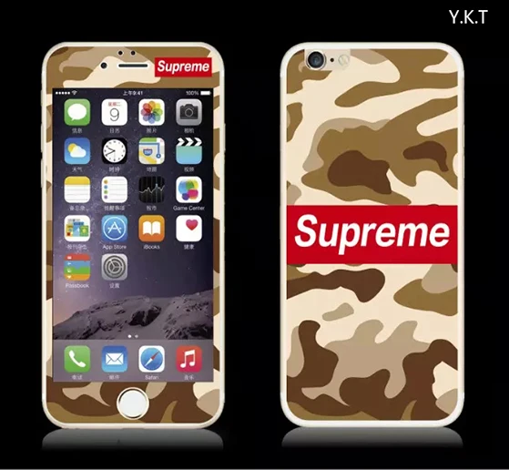 Supreme Camouflage Luxury Sticker For Iphone 6 6s Plus Tempered Glass Screen Protector Iphone6 Iphone6s 5 5 Phones Cover Film Stickers Pacman Luxury Vestluxury Steam Shower Room Aliexpress