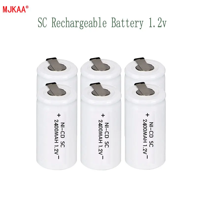 

High Quality 6 Pcs/otT SC battery 2400mAh rechargeable Sub C SC 22420 with an Extension Cord Processed into Tools Battery Pack