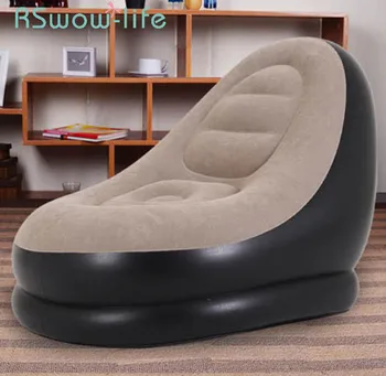 

3Pcs Inflatable Sofa Single Leisure Lazy Sofa Lunch Break Recliner Cushion Sofas + Ankle + Electric Pump Outdoor Cushions