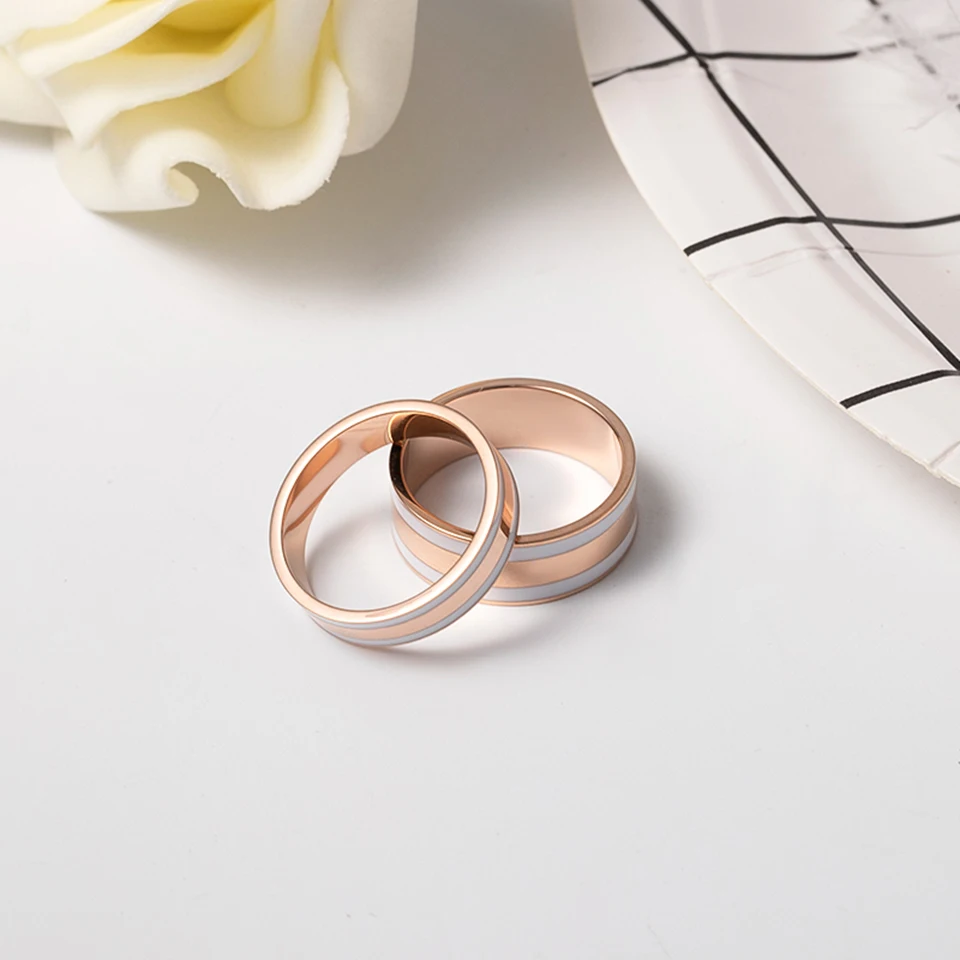 Пара колец влюбленных, лаконичный стиль, розовое золото, серебро, кольцо, романтическое обручальное кольцо, подарок на день Святого Валентина, модные трендовые женские ювелирные изделия