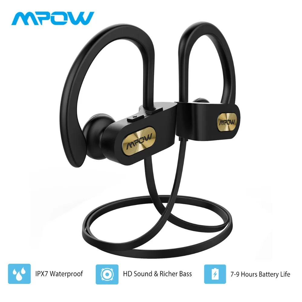 Mpow IPX7 водонепроницаемые Bluetooth наушники CVC6.0 с шумоподавлением Hi Fi стерео