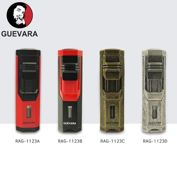 

GUEVARA Metal Torch Jet Flame Cigar Cigarette Lighter With Punch Fit COHIBA