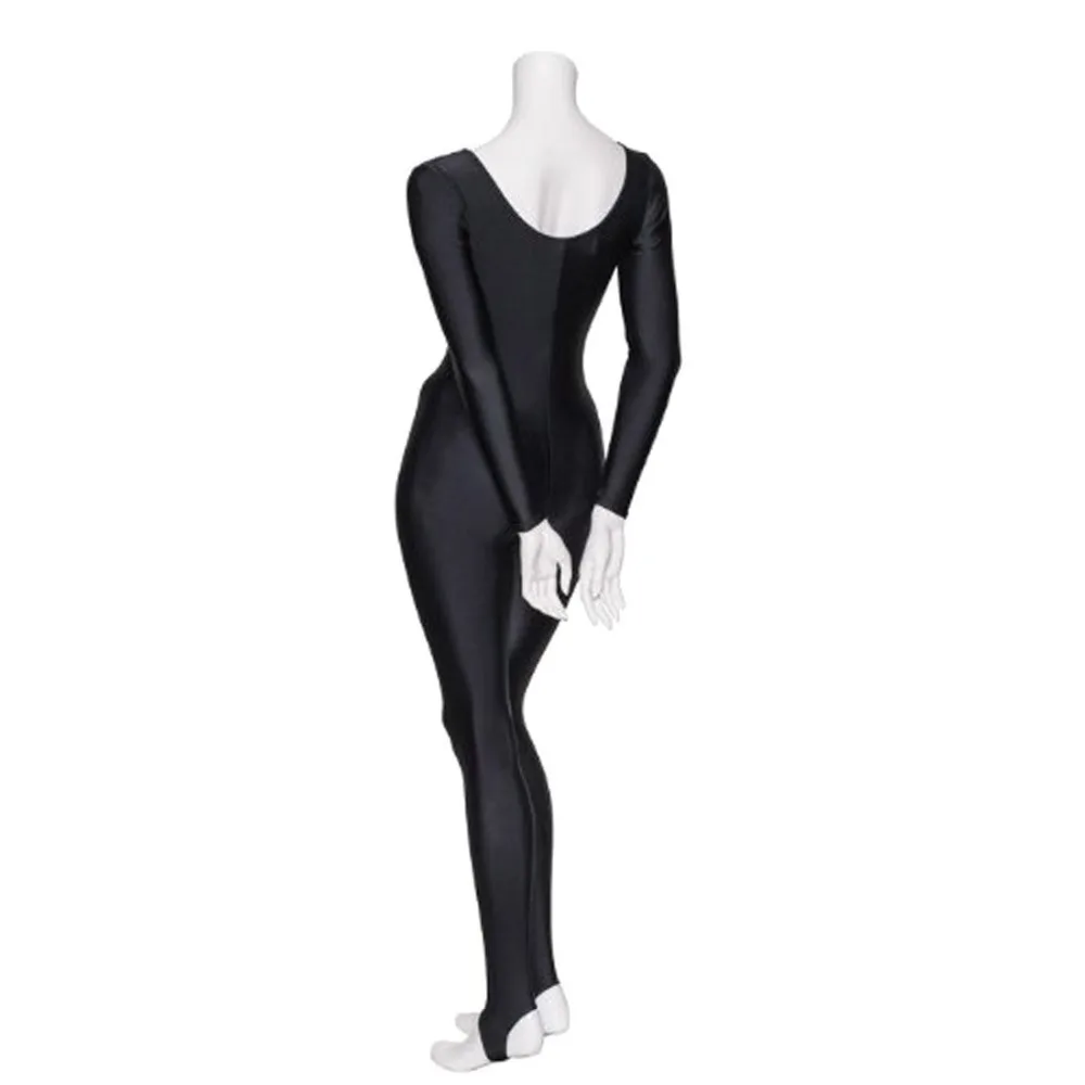 Speerise Women Shiny Long Sleeve Dance Unitard Stirrup Adults Spandex Gymnastics Black Full Body Dancewear Catsuits Girl -Zentai shop online HTB1IT7jX.LrK1Rjy0Fjq6zYXFXa7.jpg