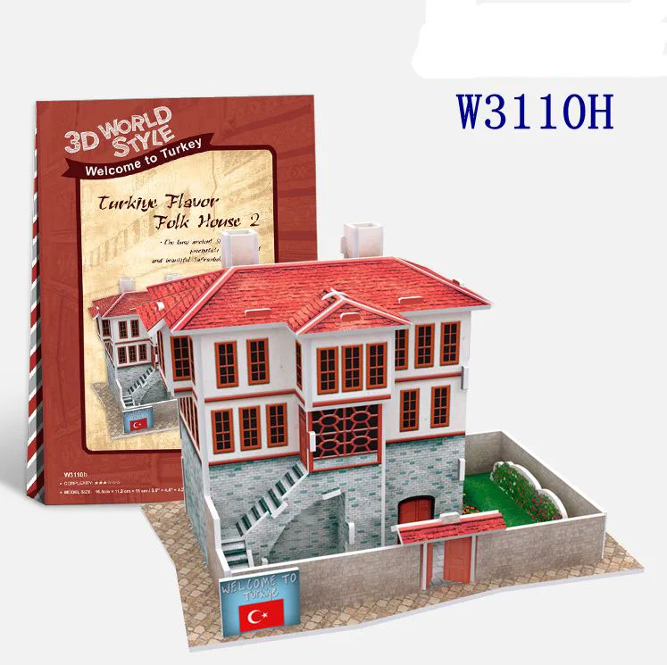 3d puzzle folk House landhaus 2 Turquía Cubic fun 