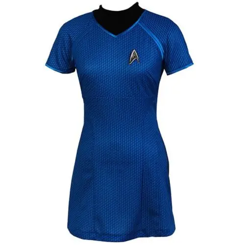 

Star Trek Into Darkness Fleet Uhura Blue Dress Uniform Cosplay Costume XS-XXXL