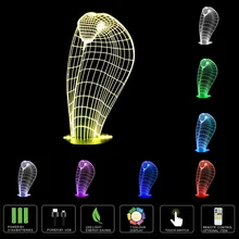 Cobra Snake Home Decor LED Lamp 3D Touch Control Night Light Home Decor Boy Gift