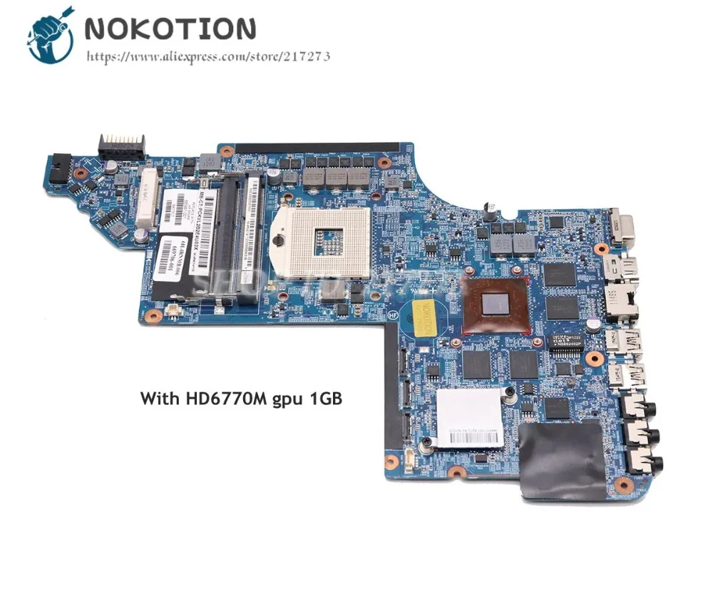 NOKOTION для HP Pavilion DV7 DV7-6000 материнская плата ноутбука HM65 DDR3 HD6770M 1 ГБ 639391-001 665991-001 |