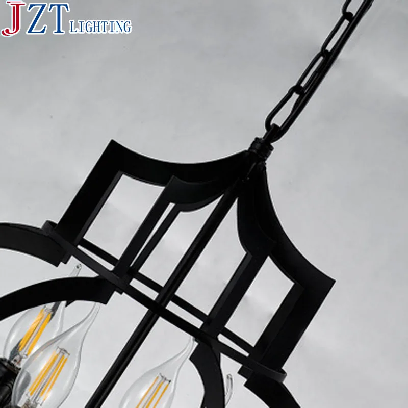 Лучшая цена 4 глава D42* H56cm американский кантри светильник подвесные фонари люстра ретро минималистский Утюг Ресторан