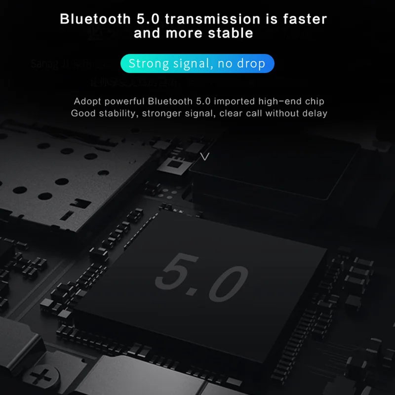 Беспроводные стерео наушники вкладыши спортивные Bluetooth со встроенным микрофоном