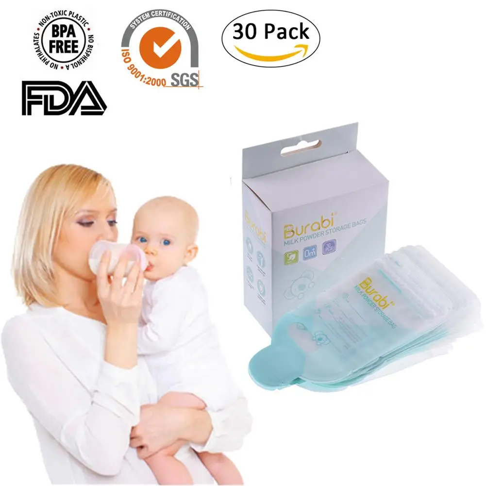30Pcs Baby Food Storage Portable Breast Milk Storage Bags Milk Powder Bag Disposable Milk Powder