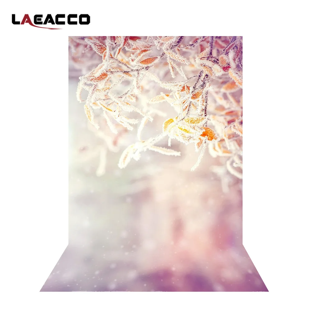 Фон для фотосъемки Laeacco с зимними снежными и холодными ветками задники нового