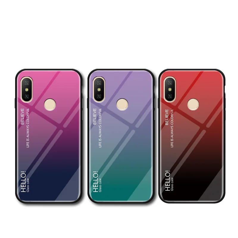 Gradient Case for coque Xiaomi Mi A2 A1 6X 5X Lite /Redmi Note 5 Pro Cover fundas | Мобильные телефоны и аксессуары