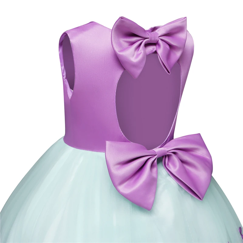 2019 New Child Girls Lace Bowknot Princess Wedding Performance Formal Tutu Dress Clothes Elegant Baby Girl Party Dress V3$ (5)