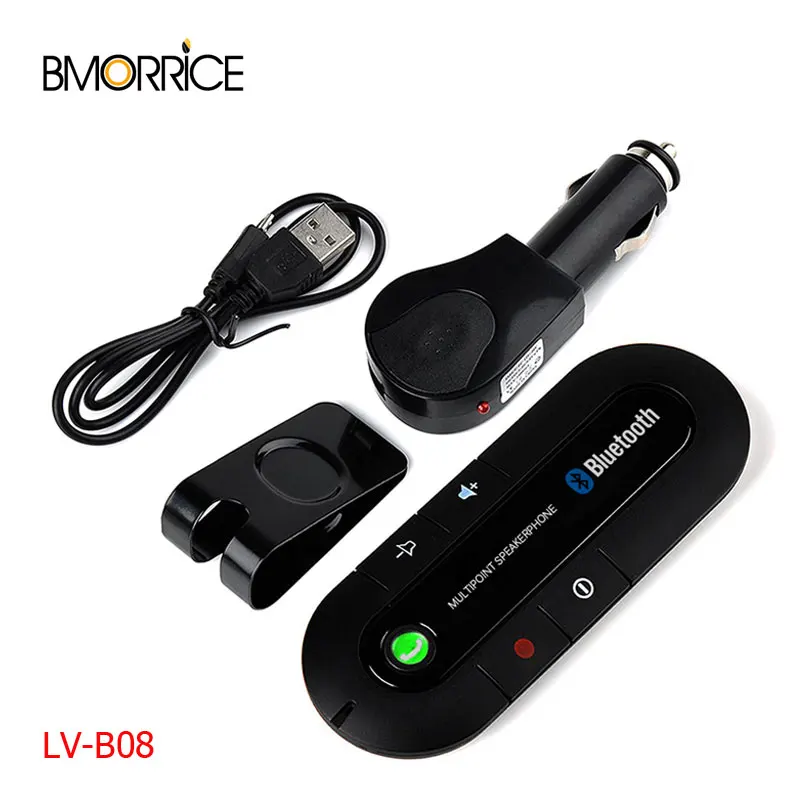LV-B08 Bluetooth Car Kit Handfree Music Receiver Wireless Auto AUX Audio Multipoint Speakerphone Universal Streaming | Электроника