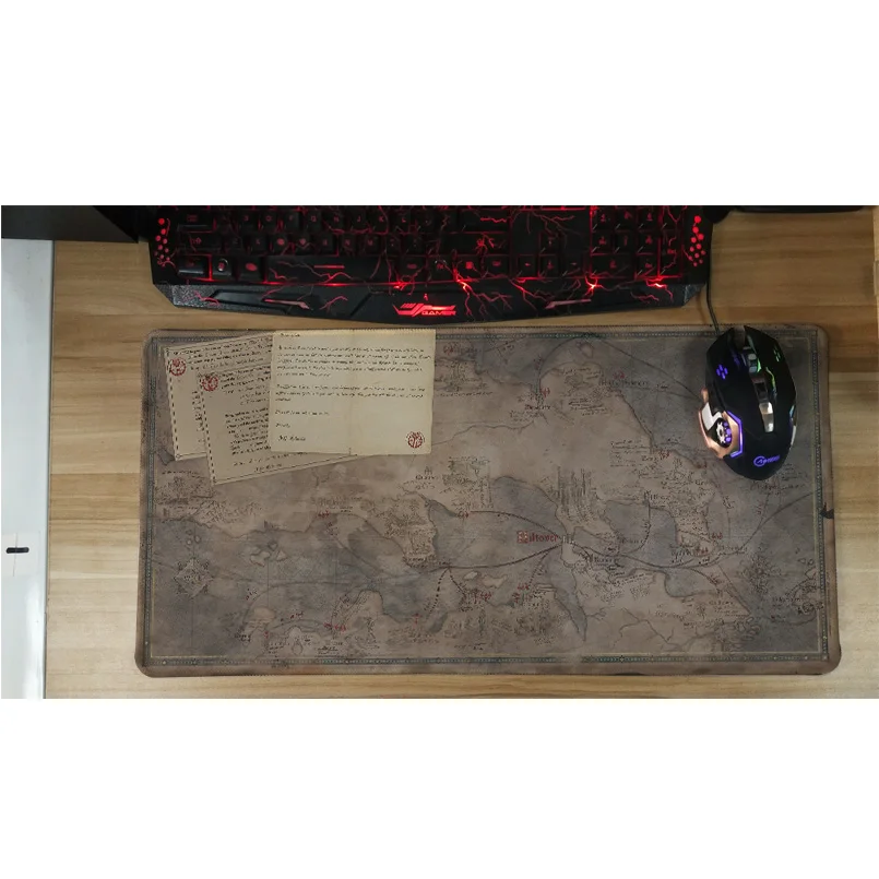 Map of the world gamer Mouse pad Mousepad keyboard mat for Notebook Computer Map Diy Custom (4)