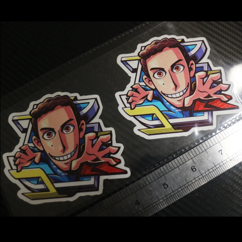 

sixsub 2PCS 42 Alex Rins Cartoon Avatar Reflective stickers waterproof sunscreen