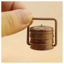 ABWE Лучшая кукольный дом Миниатюрный 1: 12-й масштаб круглый контейнер для еды